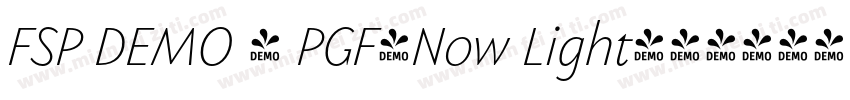 FSP DEMO - PGF-Now Light字体转换